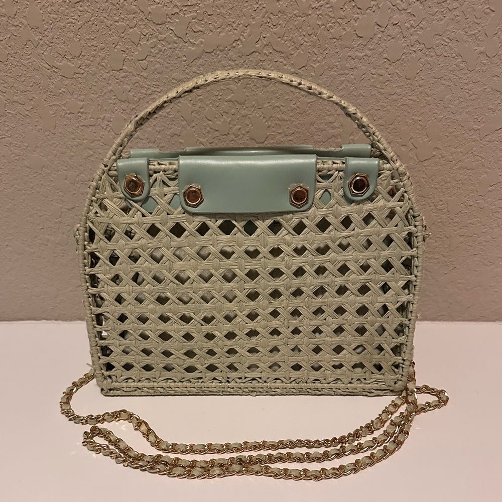 House of Harlow 1960 Framed Caning Crossbody Satchel For women